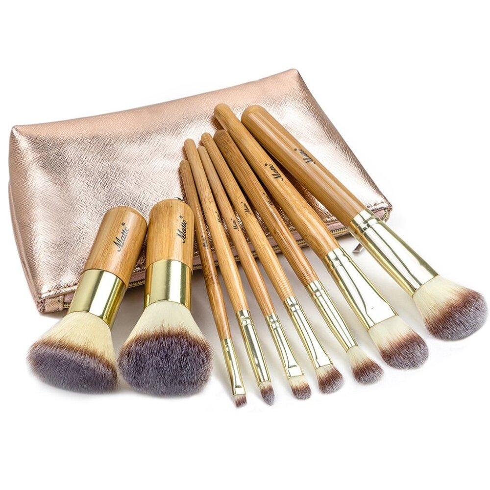 Makeup Brushes 9-Piece Makeup Brush Set Foundation Brush with Travel Makeup Bag